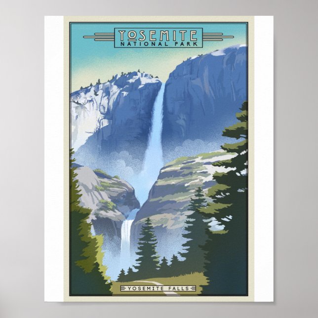 Yosemite National Park Litho Artwork Poster (Front)