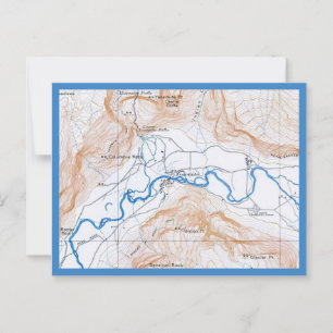 Yosemite National Park Map Postcard