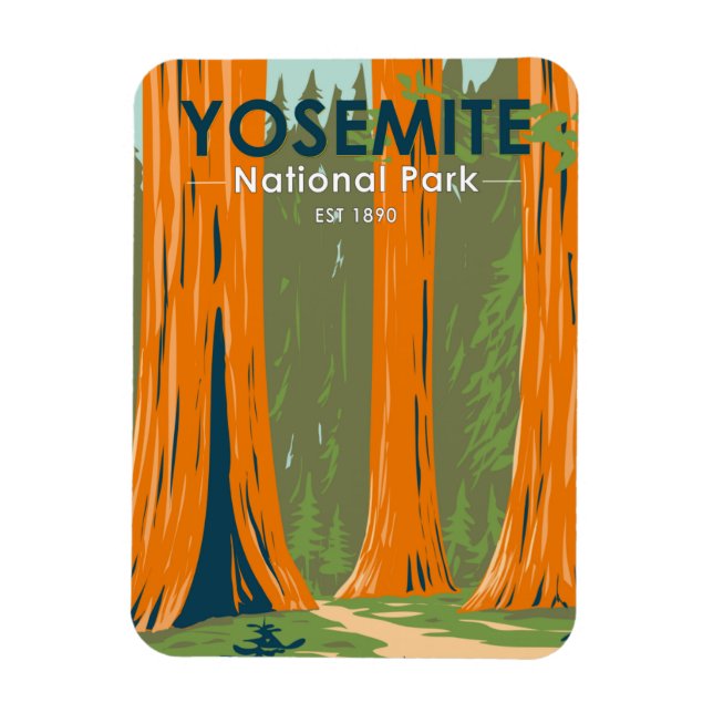 Yosemite National Park Mariposa Grove California  Magnet (Vertical)