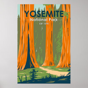 Yosemite National Park Mariposa Grove California Poster