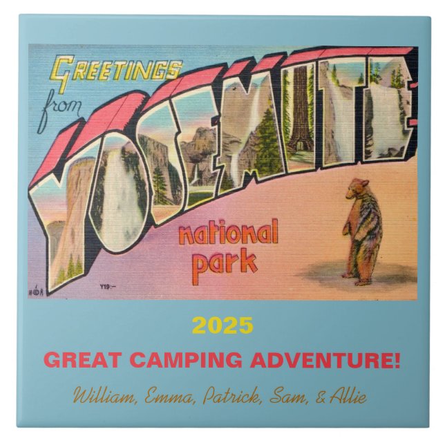 Yosemite National Park Memory Tile (Front)