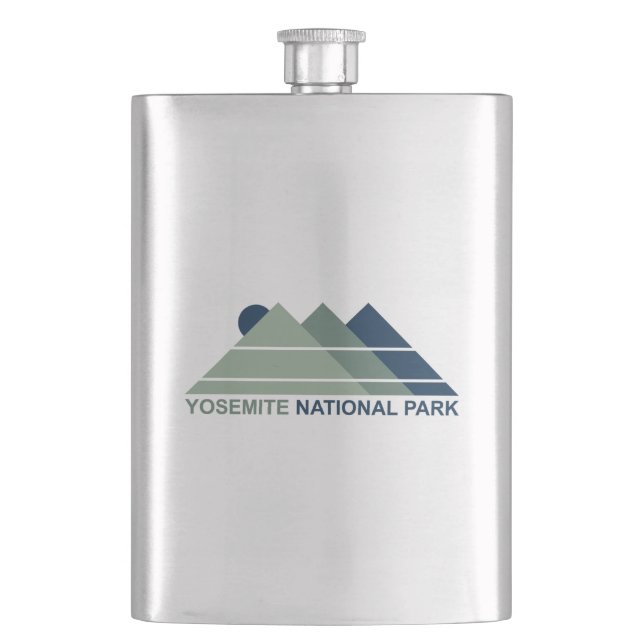 Yosemite National Park Mountain Sun Hip Flask (Front)