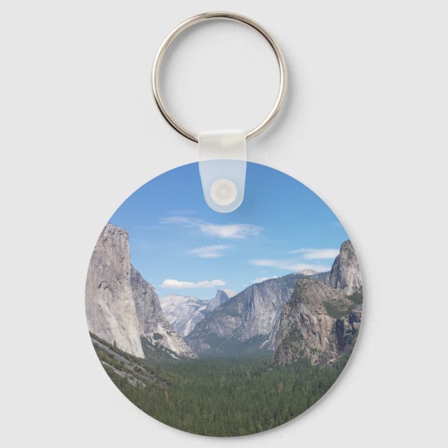 Yosemite National Park Mountain Valley Scenic Key Ring (Front)