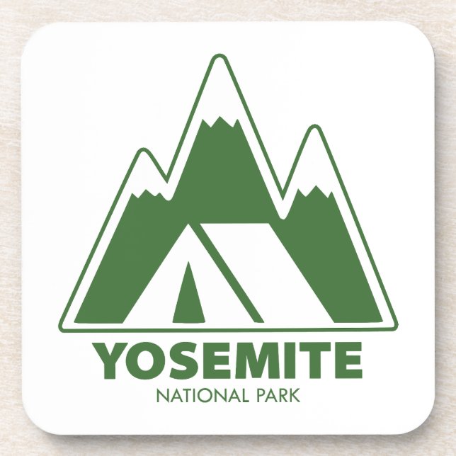 Yosemite National Park Mountains Camping Coaster (Front)