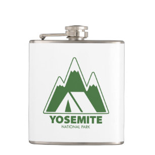 Yosemite National Park Mountains Camping Hip Flask