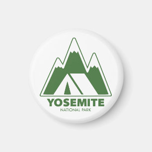 Yosemite National Park Mountains Camping Magnet