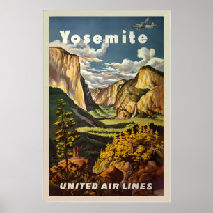 Yosemite National Park Mountains Sierra National Poster