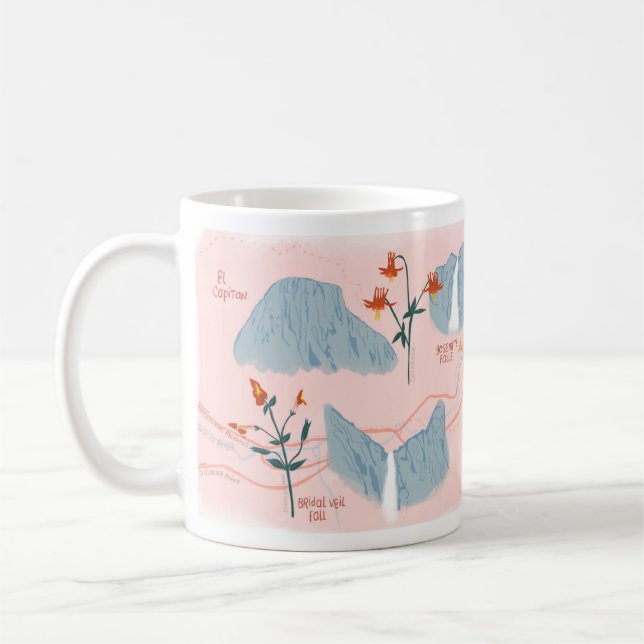 Yosemite National Park Mug in Pink (Left)
