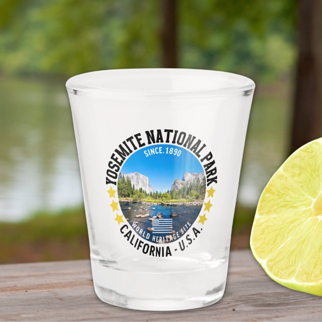 Yosemite National Park Nature Landscape Shot Glass (Creator Uploaded)
