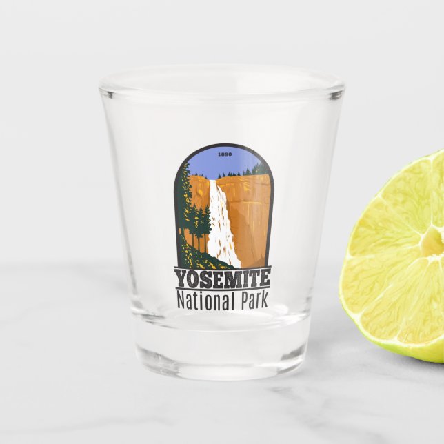 Yosemite National Park Nevada Falls California Shot Glass (Front)