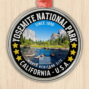 Yosemite National Park Photo Landscape Metal Ornament