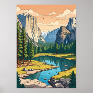 Yosemite National Park Poster