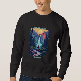 Yosemite National Park Print On Front Sweatshirt