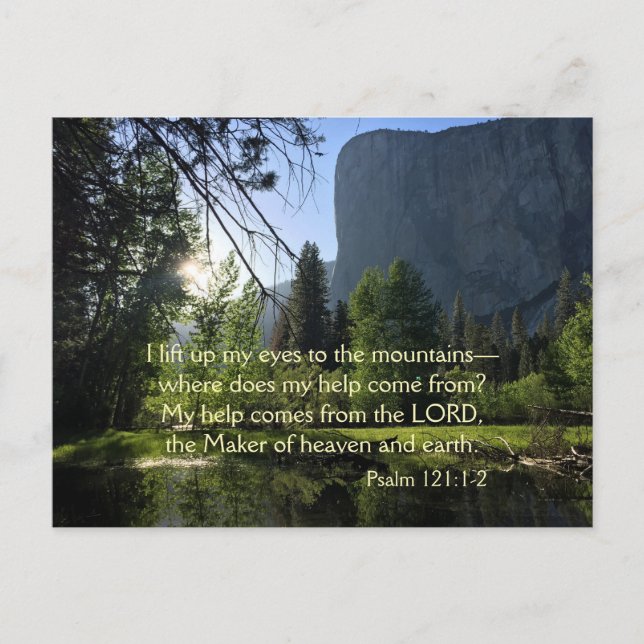 Yosemite National Park Psalm Postcard (Front)