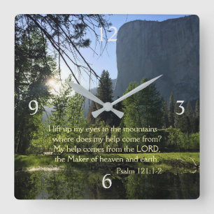 Yosemite National Park Psalm Wall Clock