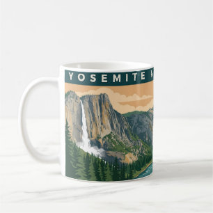 Yosemite National Park Retro Poster Art Coffee Mug