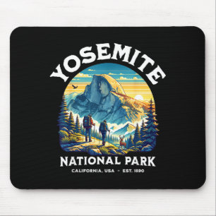 Yosemite National Park Retro Vintage Graphic Men W Mouse Pad