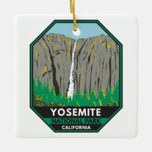 Yosemite National Park Ribbon Falls California  Ceramic Ornament