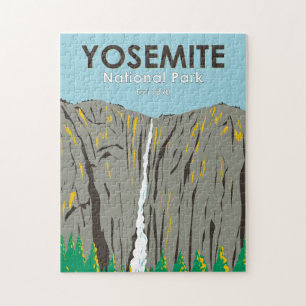 Yosemite National Park Ribbon Falls California  Jigsaw Puzzle