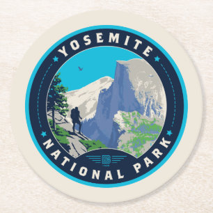 Yosemite National Park Round Paper Coaster