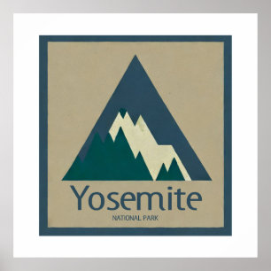 Yosemite National Park Rustic Poster