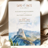 Yosemite National Park Save the Date Half Dome