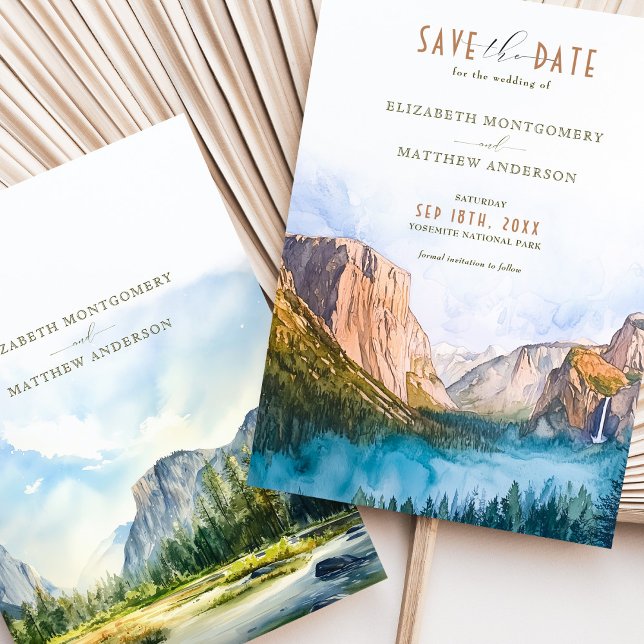 Yosemite National Park Save the Date Tunnel View Invitation (Creator Uploaded)