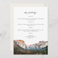 YOSEMITE National Park Skyline Watercolor Wedding 