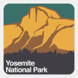 Yosemite National Park Square Sticker