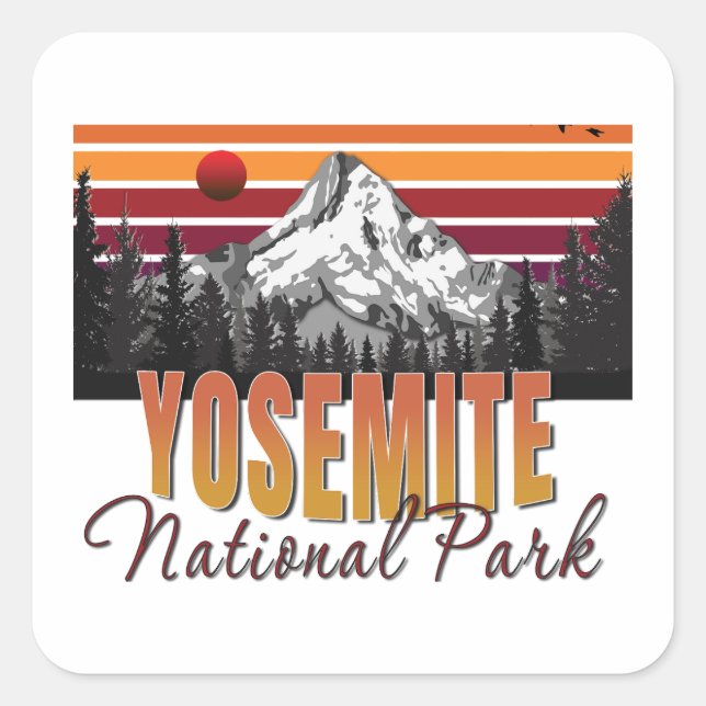 Yosemite National Park  Square Sticker (Front)
