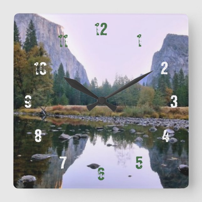 Yosemite National Park Square Wall Clock (Front)
