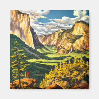 Yosemite National Park Travel Art Magnet