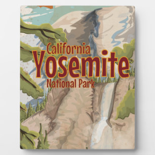 Yosemite National Park Travel Poster Plaque