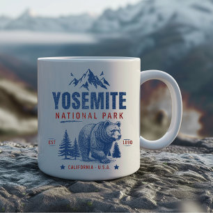 Yosemite National Park Vintage Bear  Coffee Mug