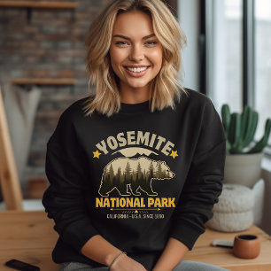 Yosemite National Park Vintage Bear Sweatshirt