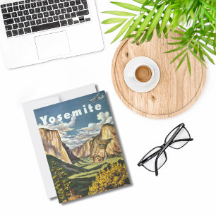 Yosemite National Park, Vintage, Birthday  Postcard