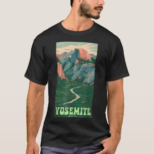 Yosemite National Park Vintage Half-dome, Hiking T T-Shirt
