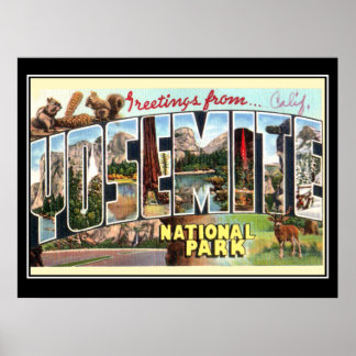 Yosemite national park Vintage Poster