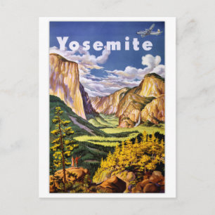 Yosemite National Park Vintage Poster Postcard