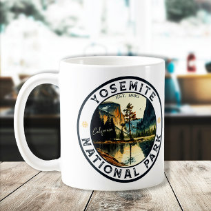 Yosemite National Park watercolor Half Dome Sunset Coffee Mug