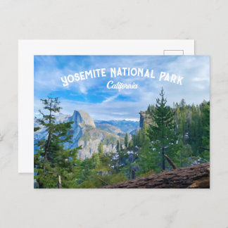 Yosemite National Park Watercolor Postcard