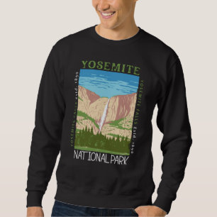 Yosemite National Park Waterfall Distressed Retro Sweatshirt