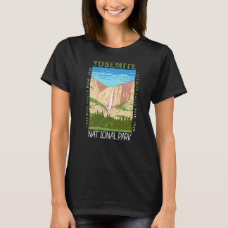 Yosemite National Park Waterfall Distressed Vintag T-Shirt