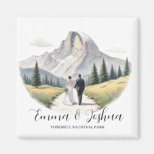 Yosemite National Park Wedding Magnet - Custom