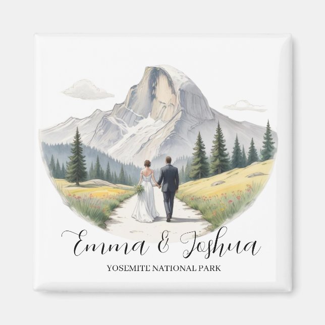 Yosemite National Park Wedding Magnet - Custom (Front)