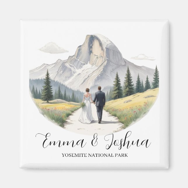Yosemite National Park Wedding Magnet - Custom (Front)