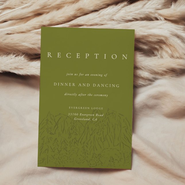 Yosemite National Park Wedding Reception Enclosure Invitation (Yosemite National Park Wedding Reception Enclosure Invitation)