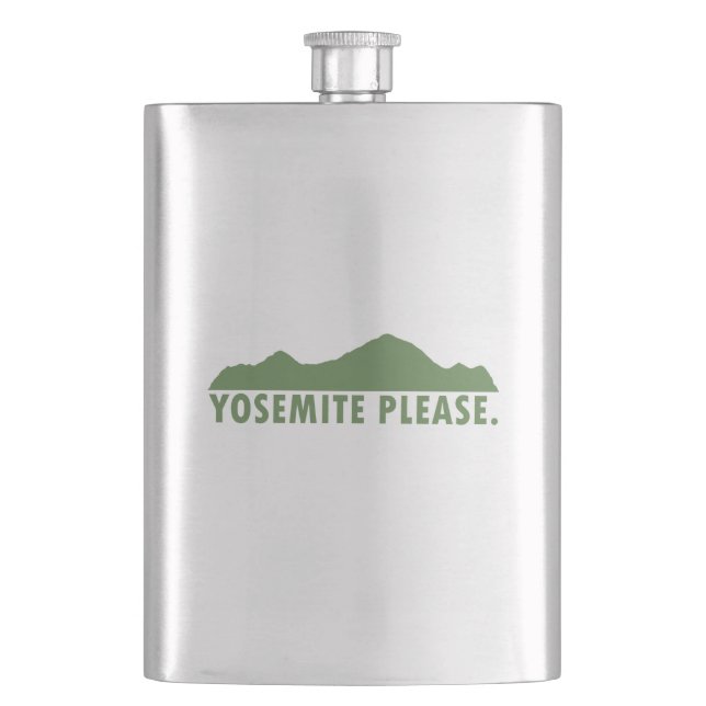 Yosemite Please Hip Flask (Front)