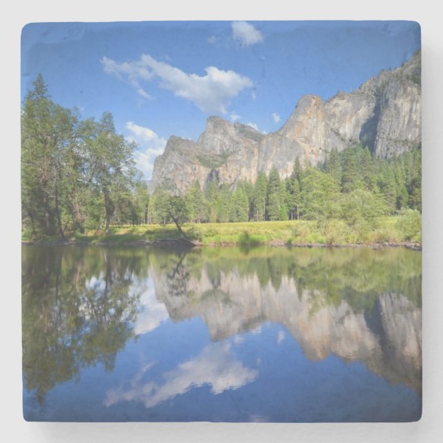 Yosemite Reflection Stone Coaster (Front)