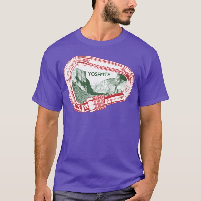 Yosemite Rock Climbing Carabiner gift T-Shirt (Front)